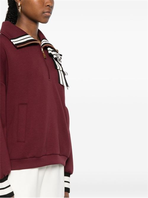 Felpa donna mezza zip TWINSET U&B | 252LL2GCC12818